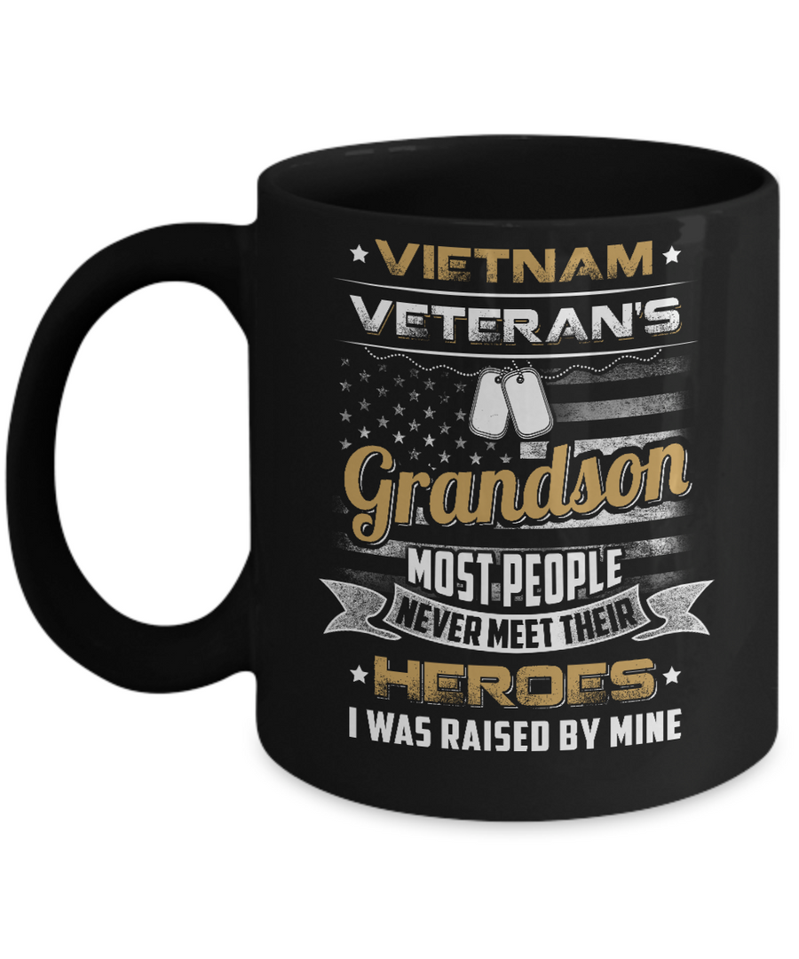 Vietnam Veteran's Grandson I Was Raised By Mine Mug-Coffee Mug-11oz Mug-Black