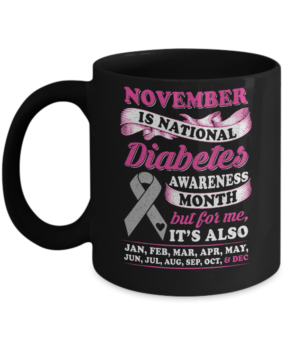 November Is National Diabetes Awareness Month Mug