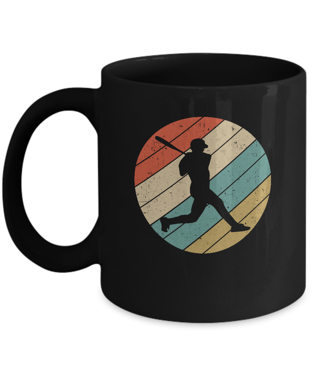 Retro Vintage Baseball Softball Gifts Mug-Coffee Mug-11oz Mug-Black