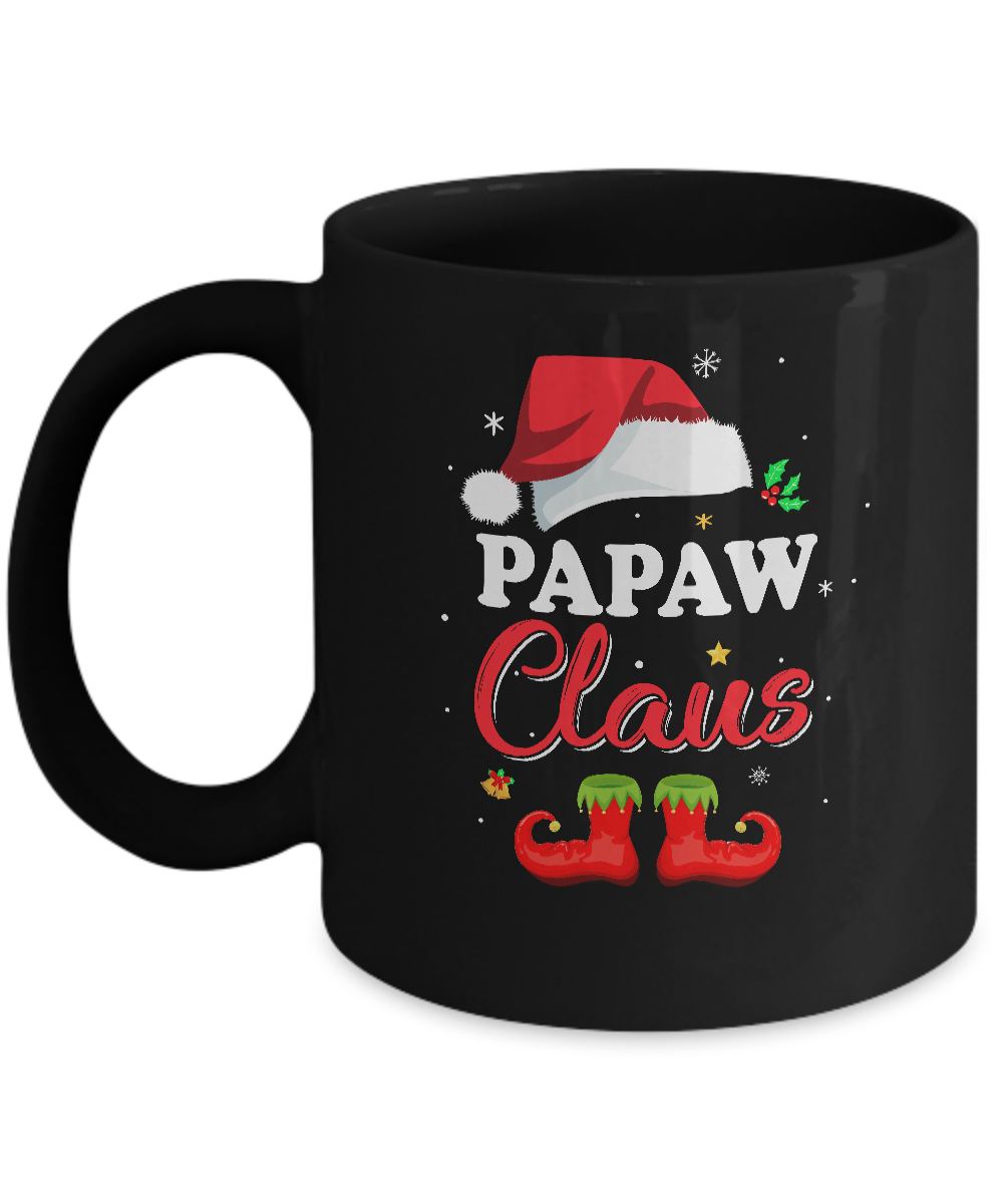 Santa PaPaw Claus Matching Family Pajamas Christmas Gifts Mug-Coffee Mug-11oz Mug-Black