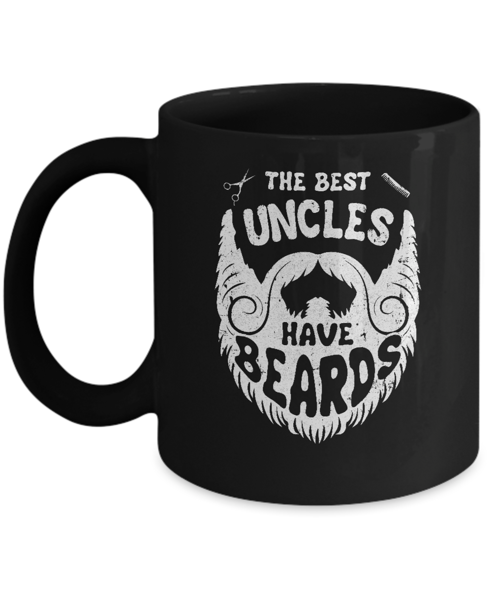 The Best Uncles Have Beards Bearded Uncle Mug-Coffee Mug-11oz Mug-Black