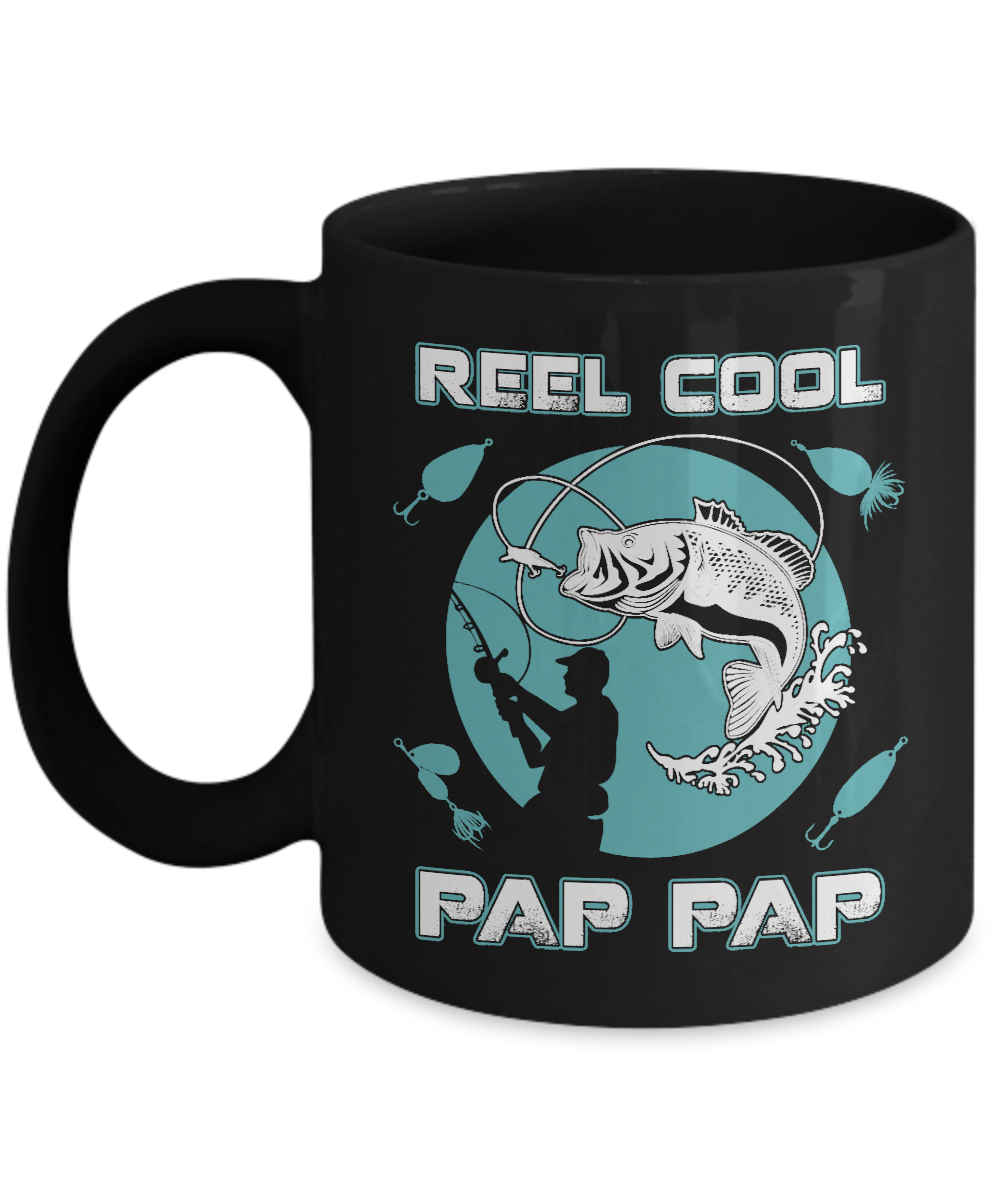 Reel Cool Pap Pap Mug-Coffee Mug-11oz Mug-Black