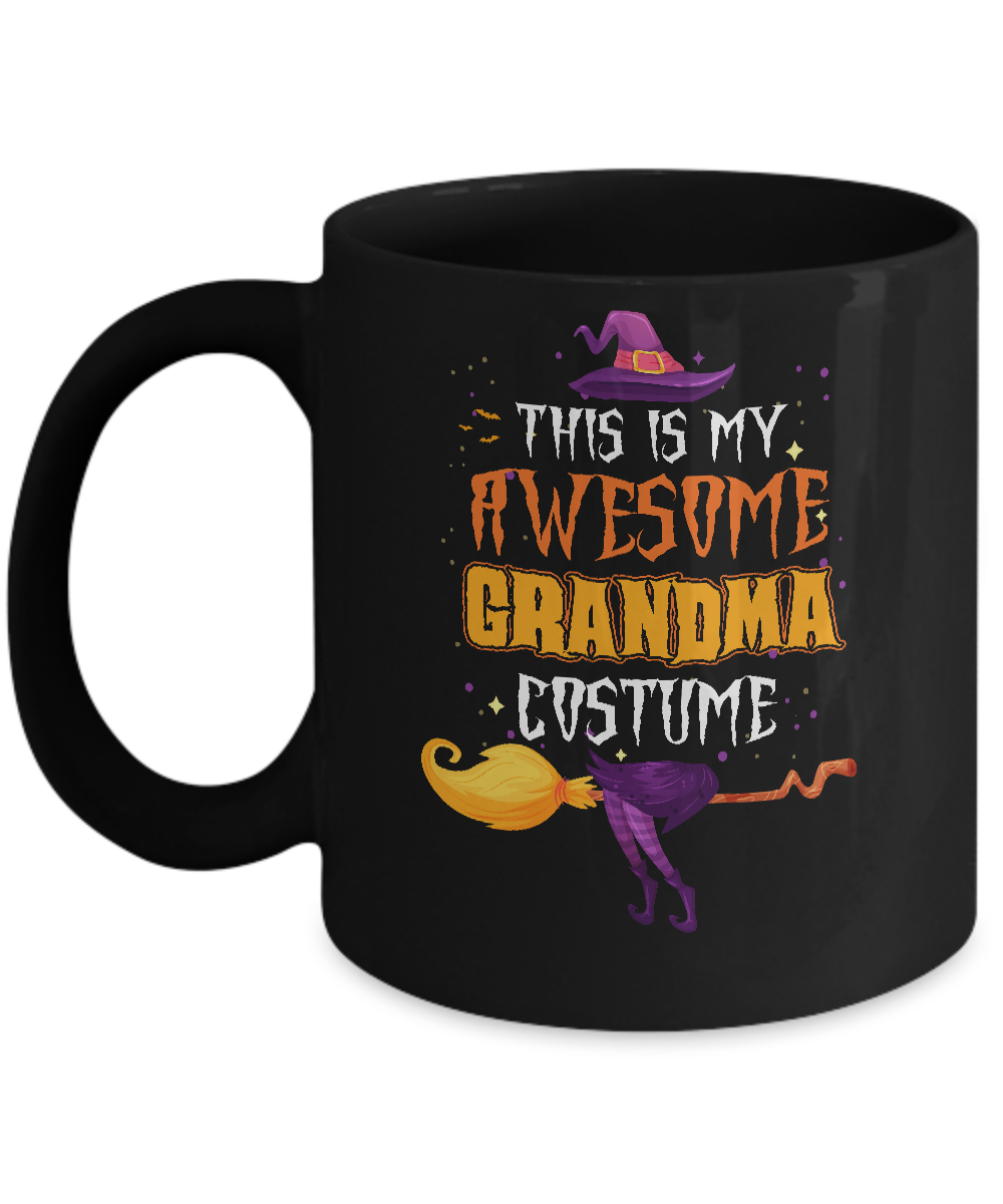 Halloween This Is My Awesome Grandma Costume Mug-Coffee Mug-11oz Mug-Black
