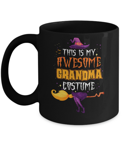 Halloween This Is My Awesome Grandma Costume Mug-Coffee Mug-11oz Mug-Black