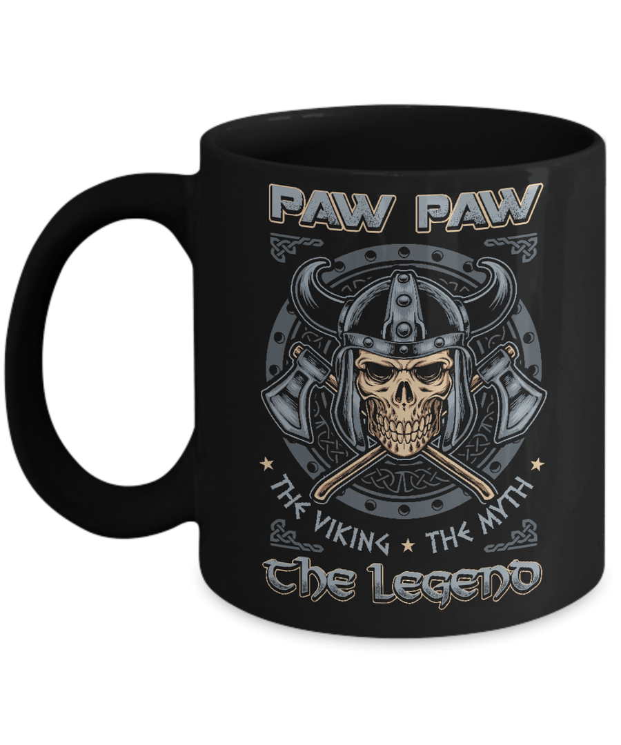 Paw Paw The Viking The Myth The Legend Mug-Coffee Mug-11oz Mug-Black