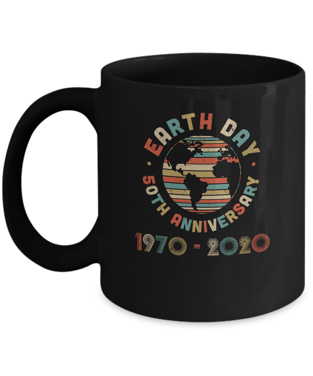 Earth Day 50th Anniversary 1970 Retro Sunset Gifts Mug-Coffee Mug-11oz Mug-Black