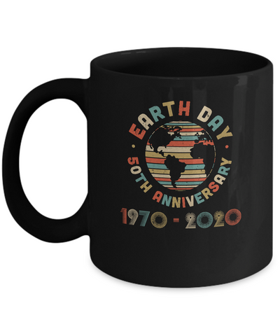 Earth Day 50th Anniversary 1970 Retro Sunset Gifts Mug-Coffee Mug-11oz Mug-Black