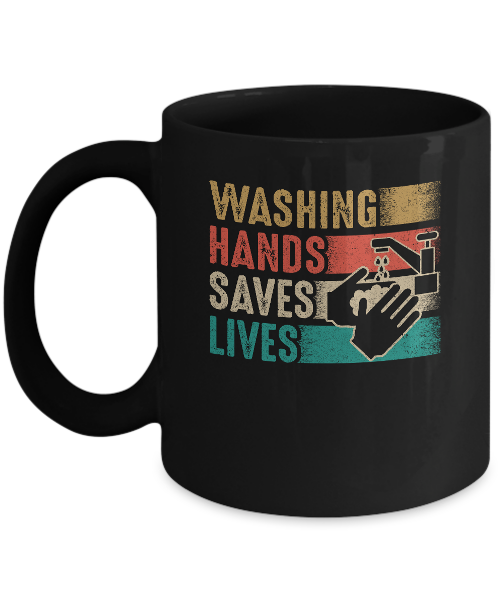 Vintage Washing Hands Saves Lives Mug