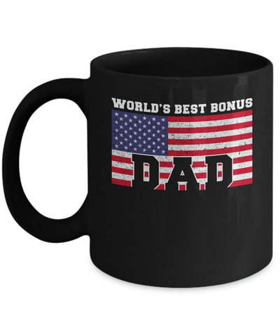 Worlds Best Bonus Dad Stepdad Mug-Coffee Mug-11oz Mug-Black