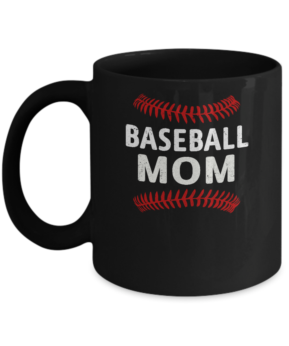 Baseball Mom Mug-Coffee Mug-11oz Mug-Black