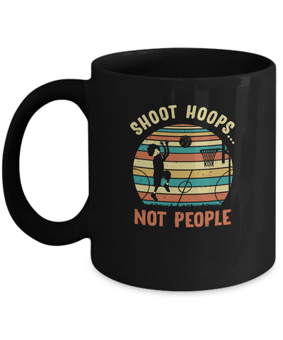 Shoot Hoops Not People vintage retro sunset Mug-Coffee Mug-11oz Mug-Black