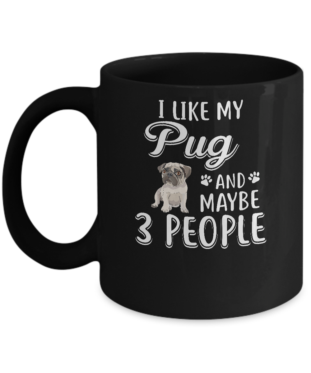 I Like My Pug And Maybe 3 People Mug
