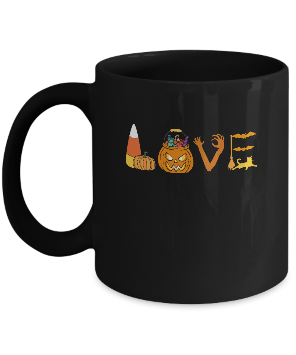 I Love Candy Funny Candy Corn Halloween Gift Mug