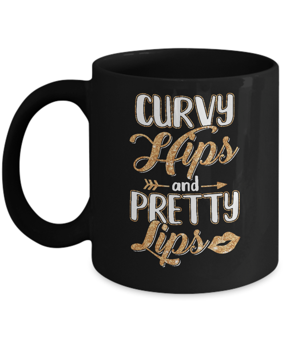 Black Woman Curvy Hips And Pretty Lips Mug-Coffee Mug-11oz Mug-Black