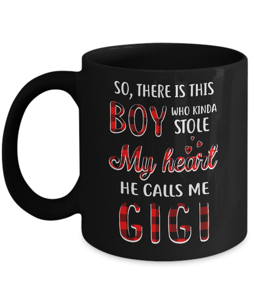 This Boy Who Kinda Stole My Heart He Calls Me Gigi Mug-Coffee Mug-11oz Mug-Black