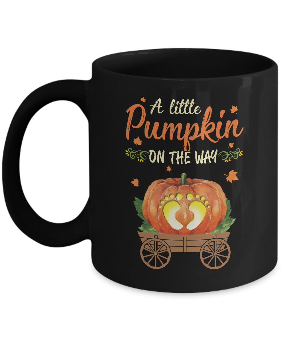 Funny Little Pumpkin On The Way Pregnant Halloween Mug