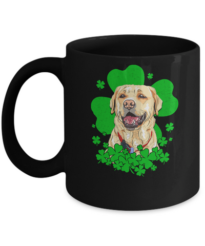 Labrador St. Patrick's Day Clovers Mug-Coffee Mug-11oz Mug-Black
