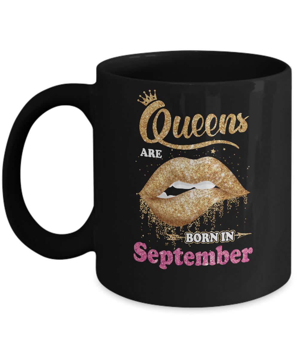 Lipstick Black Queens Are Born In September Birthday Gift Mug