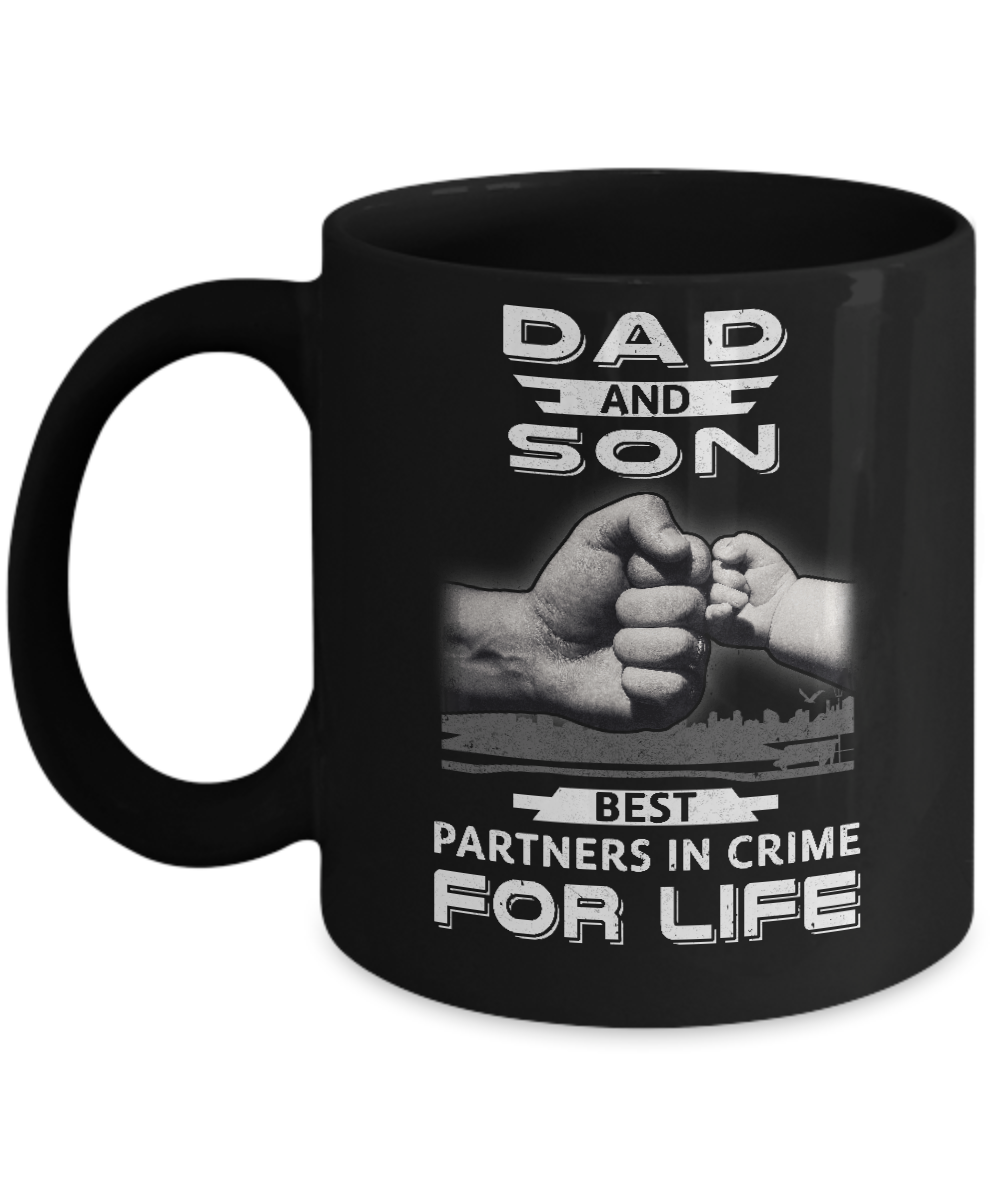 Dad And Son Best Partners In Crime For Life Mug