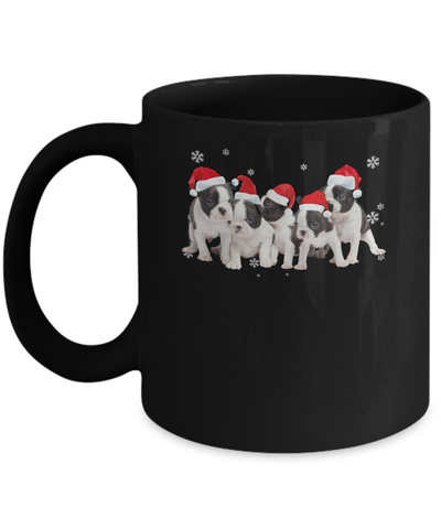 Funny Pit bull Puppies Christmas Dog Gift Mug-Coffee Mug-11oz Mug-Black