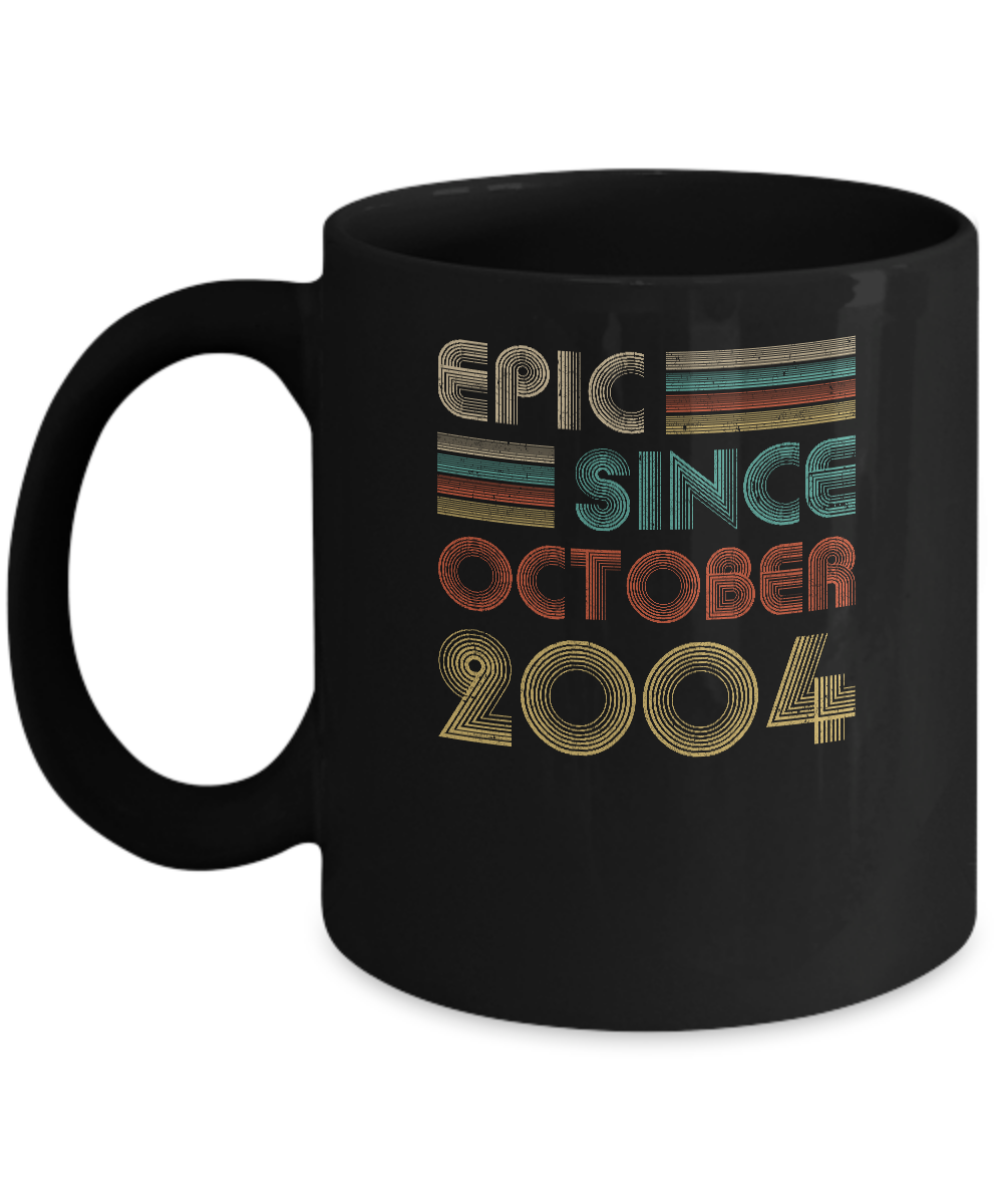Epic Since October 2004 Vintage 17th Birthday Gifts Mug-Coffee Mug-11oz Mug-Black