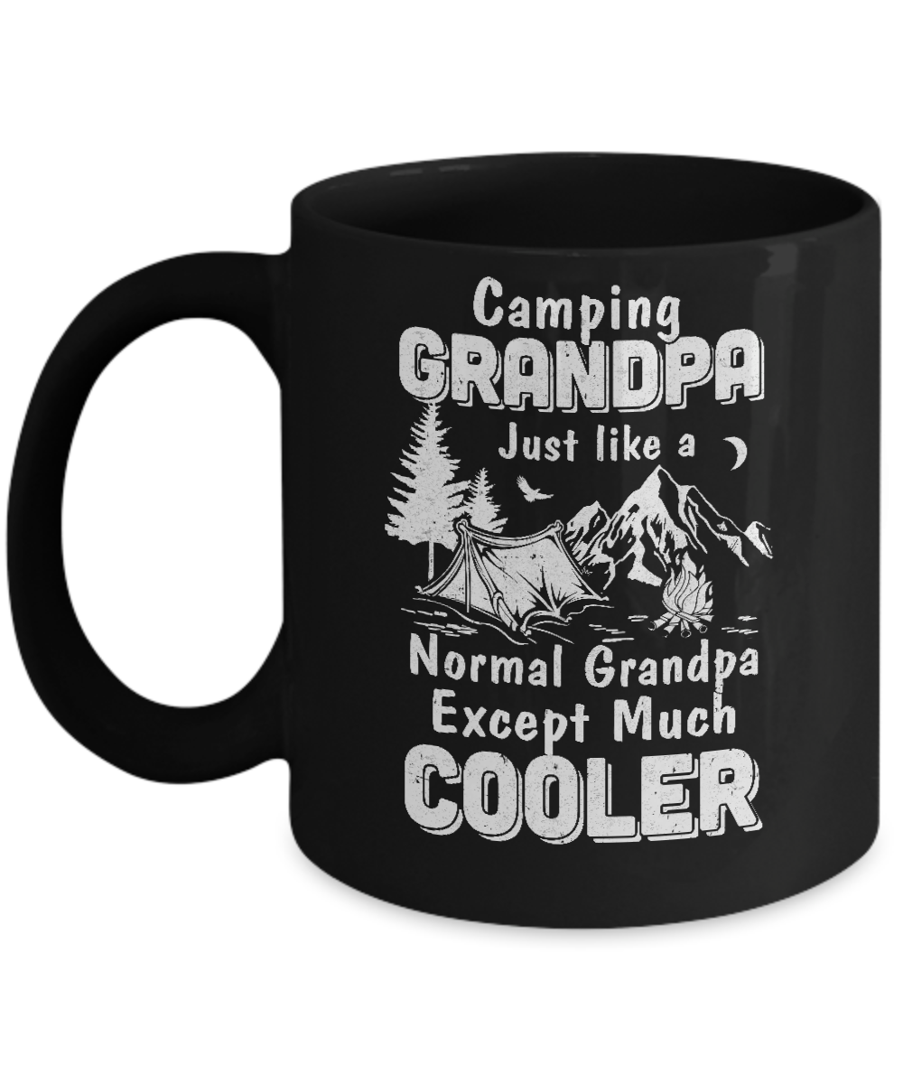 Camping Grandpa Except Much Cooler Mug-Coffee Mug-11oz Mug-Black