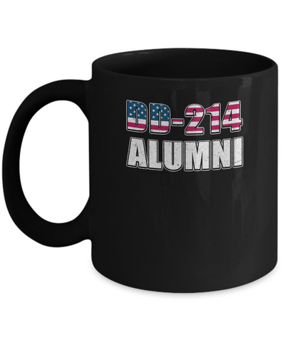 Military DD-214 Alumni Vintage American US Veteran Mug-Coffee Mug-11oz Mug-Black