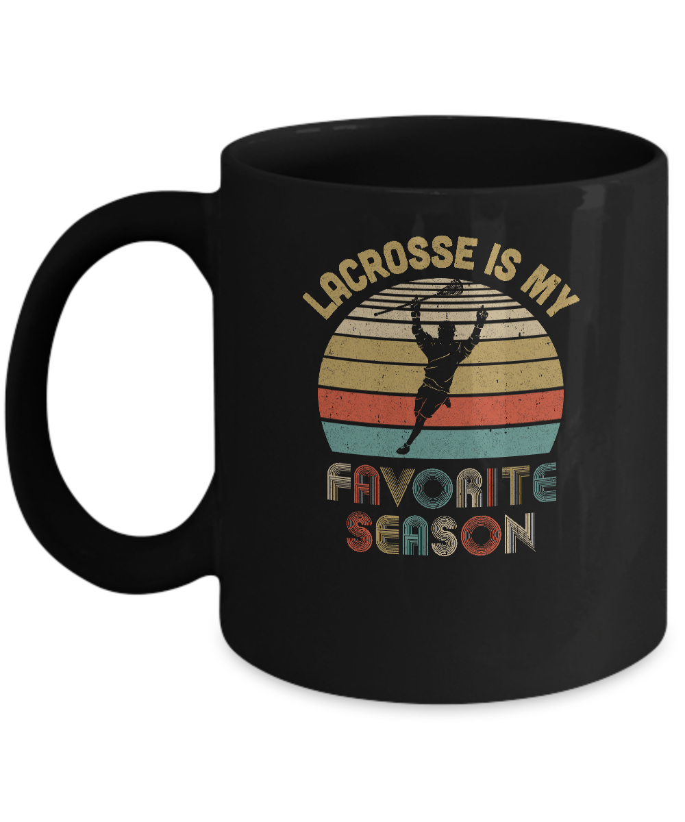 Lacrosse Is My Favorite Season Vintage Mug