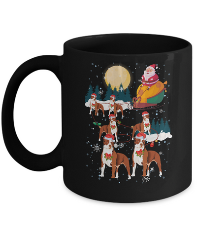 Dog Reindeer Pit bull Christmas Gift Mug-Coffee Mug-11oz Mug-Black