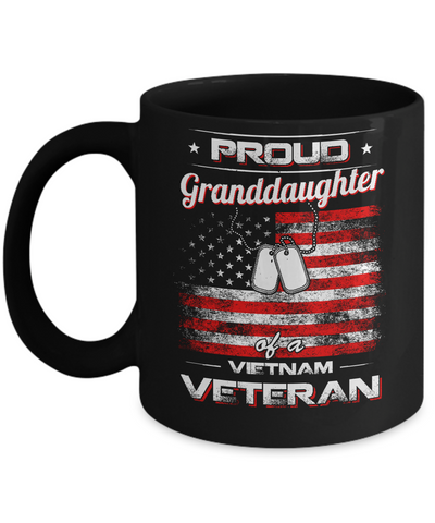 Proud Granddaughter Of A Viet Nam Veteran Mug-Coffee Mug-11oz Mug-Black
