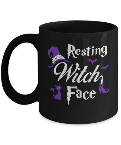 Halloween Resting Witch Face Witches Mug-Coffee Mug-11oz Mug-Black