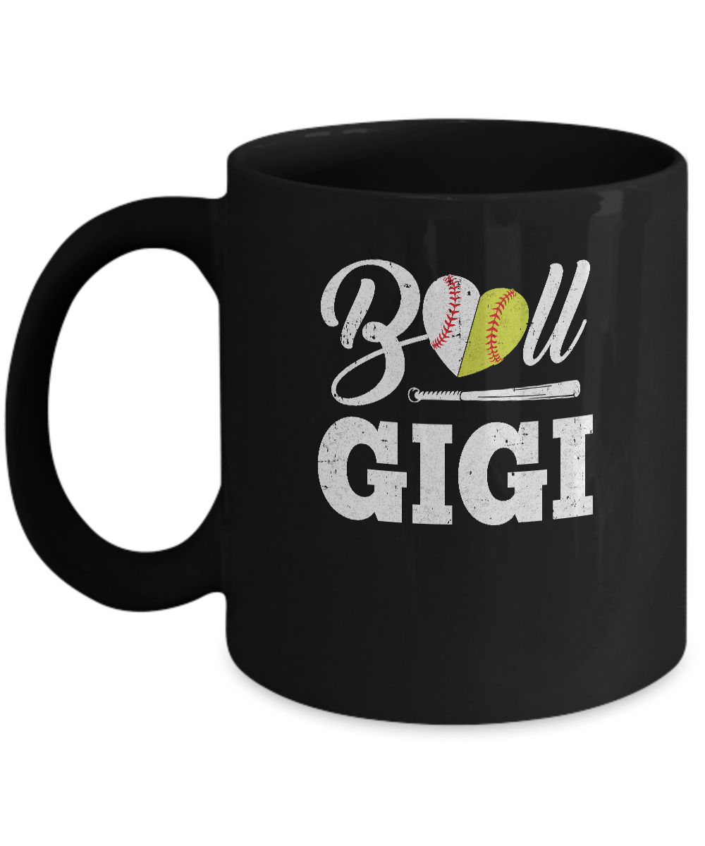 Funny Ball Gigi Softball Baseball Mothers Day Gifts Mug-Coffee Mug-11oz Mug-Black