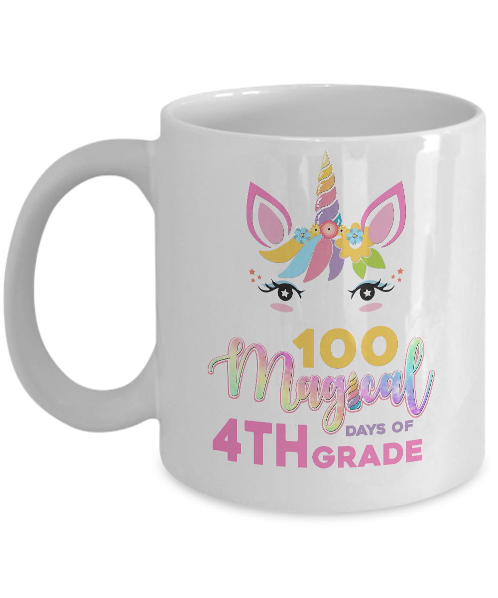 100 Magical Days Of 4Th Grade School Unicorn Girl Gift Mug