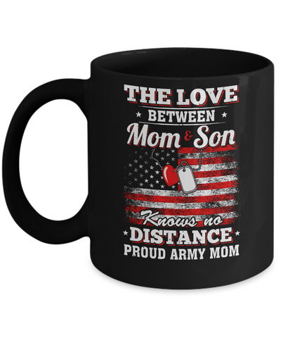The Love Between Mom And Son Proud Army Mom Mug-Coffee Mug-11oz Mug-Black