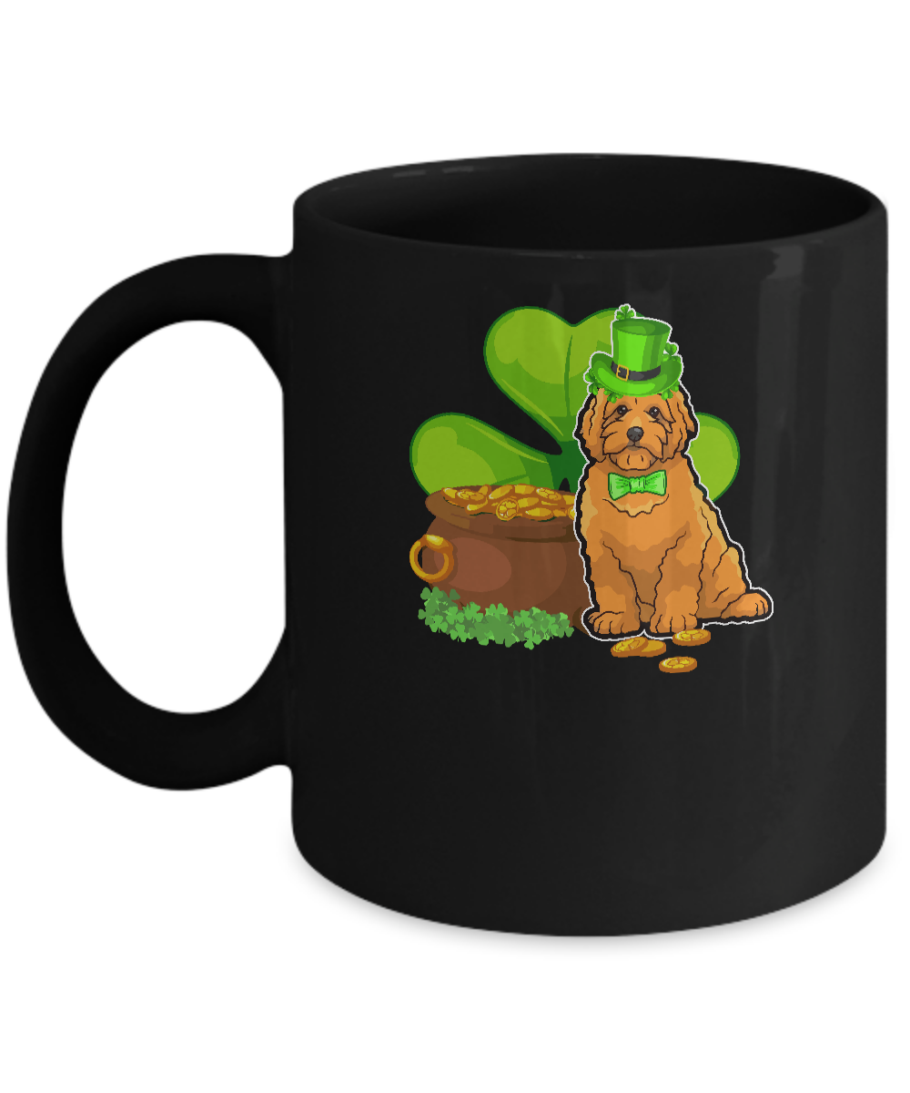 Goldendoodle St Patrick's Day Irish Dog Lover Funny Gifts Mug-Coffee Mug-11oz Mug-Black