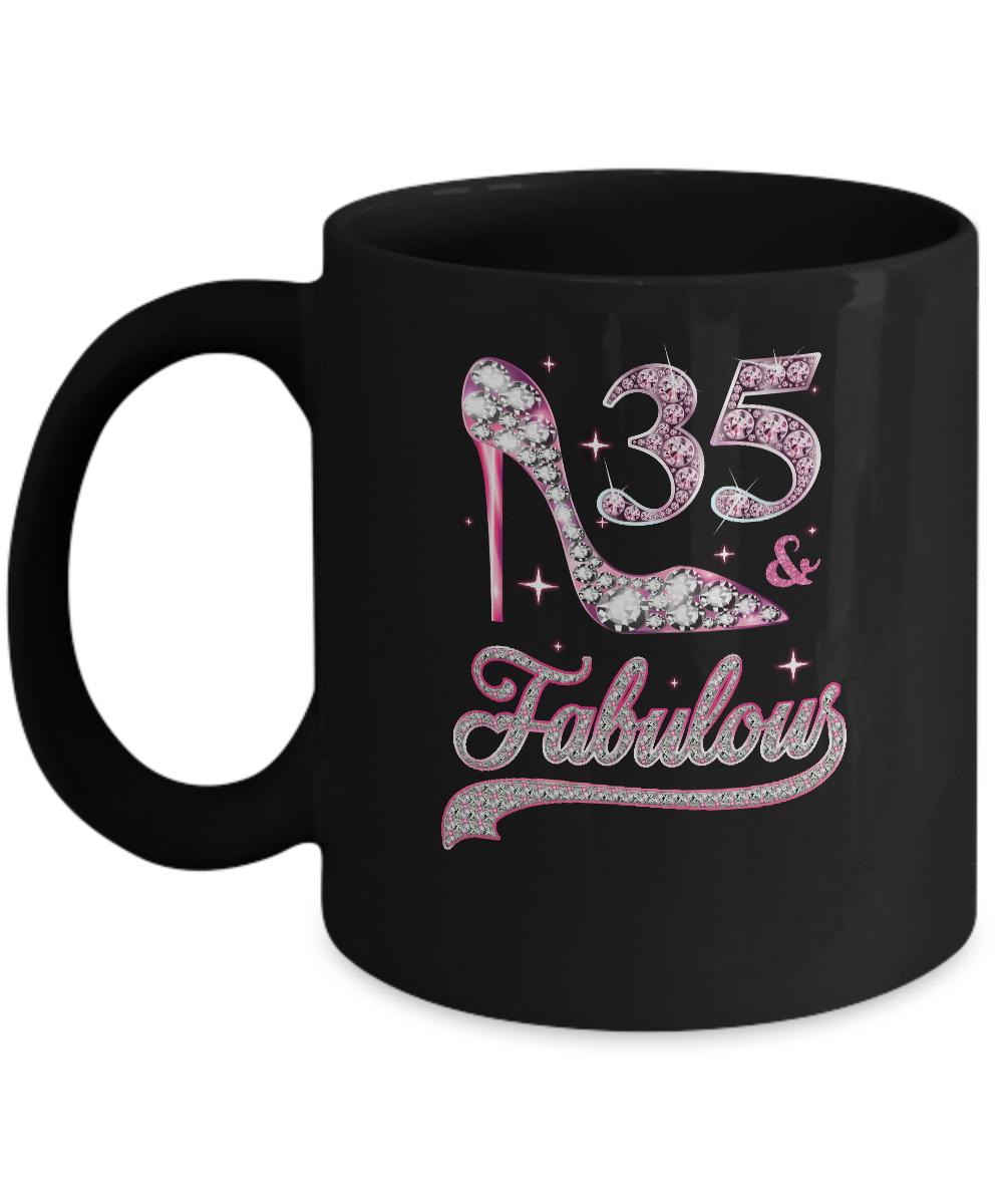 35 And Fabulous 35 Years Old 1987 35th Birthday Gift Mug