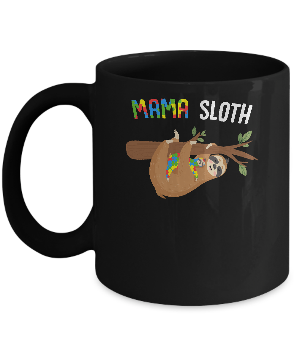 Mama Sloth Autism Awareness Mom Gift Mug