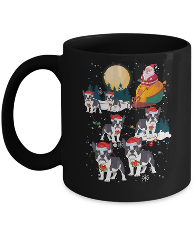 Dog Reindeer Bulldog Christmas Gift Mug-Coffee Mug-11oz Mug-Black
