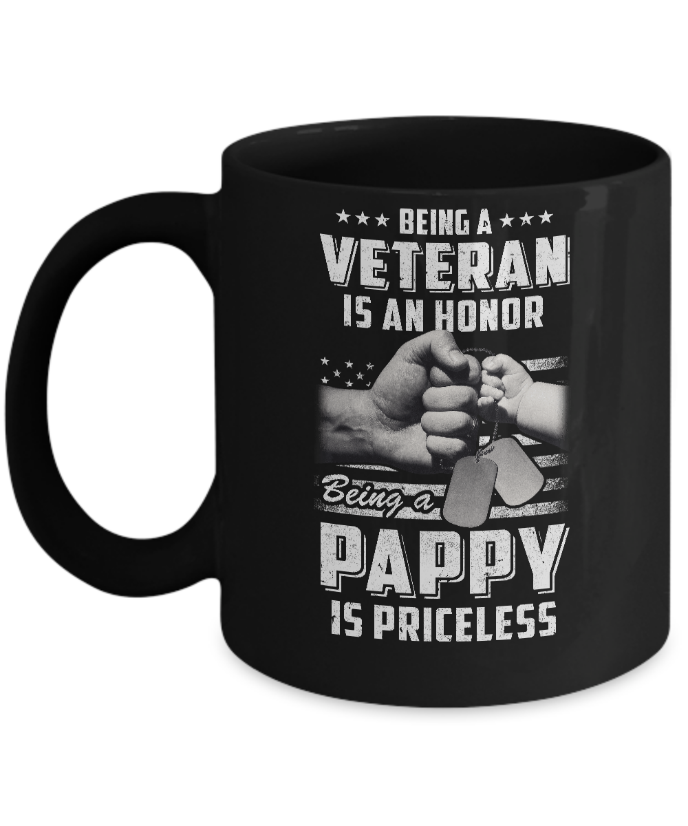 Being A Veteran Is An Honor Being A Pappy Is Priceless Mug