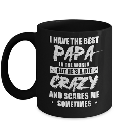 I Have The Best Papa In The World Kids Mug-Coffee Mug-11oz Mug-Black