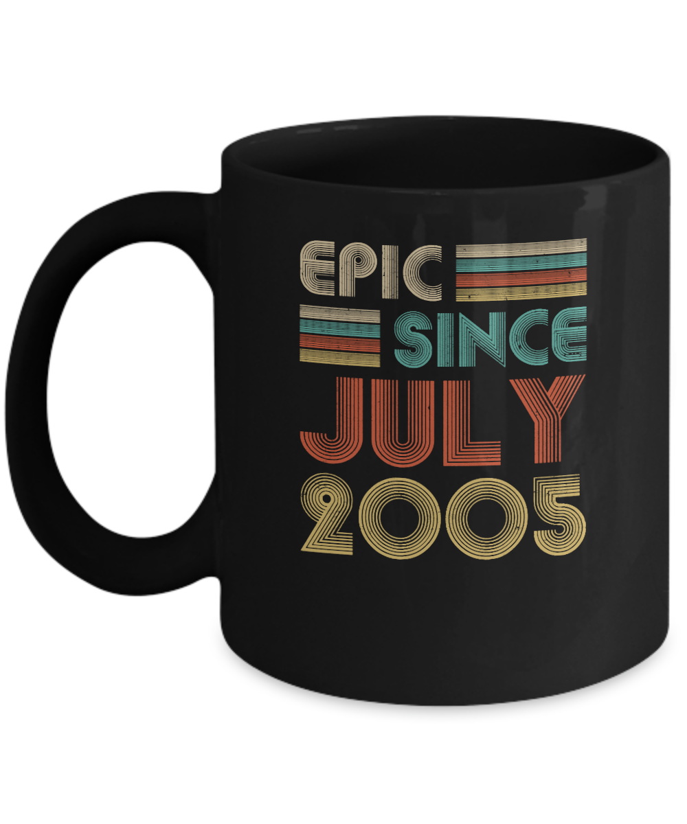 Epic Since July 2005 Vintage 16th Birthday Gifts Mug-Coffee Mug-11oz Mug-Black