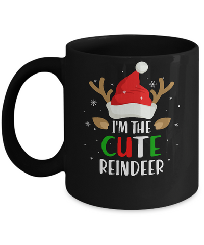 I'm The Cute Reindeer Matching Family Christmas Mug-Coffee Mug-11oz Mug-Black