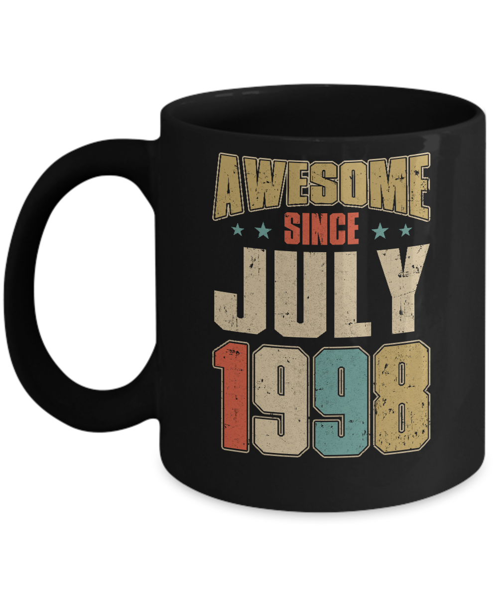 Vintage Retro Awesome Since July 1998 24th Birthday Mug