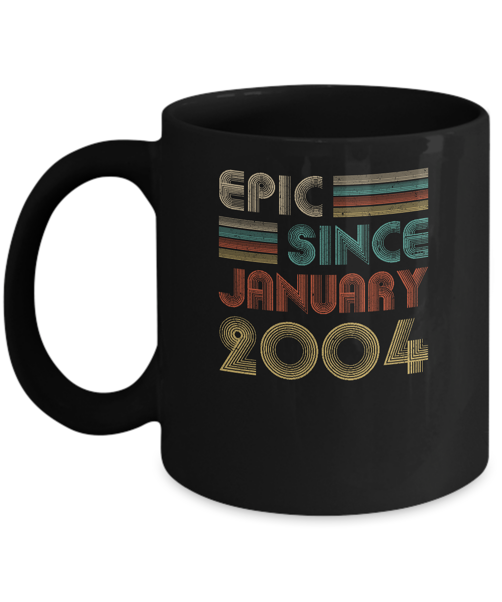 Epic Since January 2004 Vintage 17th Birthday Gifts Mug-Coffee Mug-11oz Mug-Black