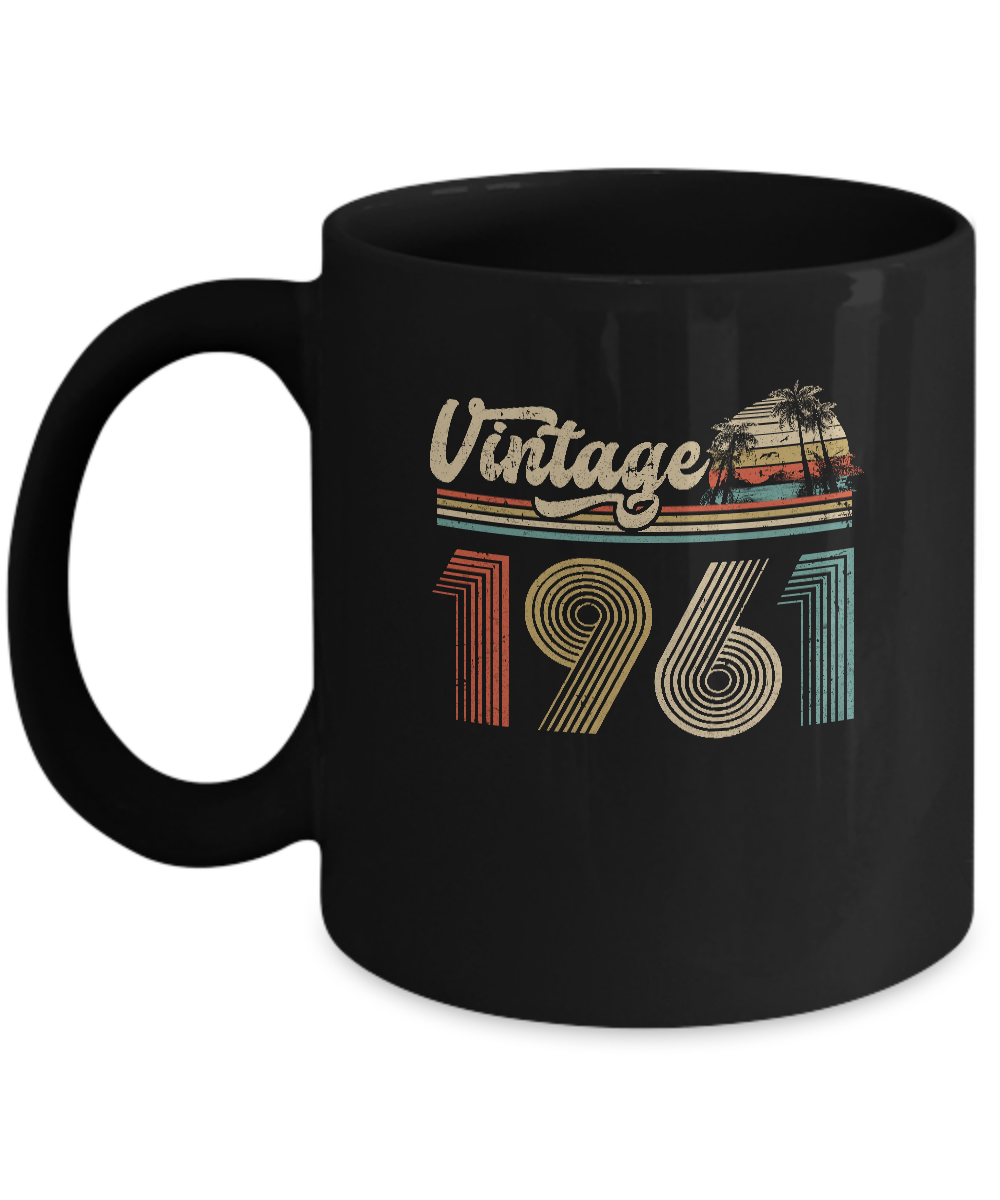 60th Birthday Gift Vintage 1961 Classic Mug-Coffee Mug-11oz Mug-Black