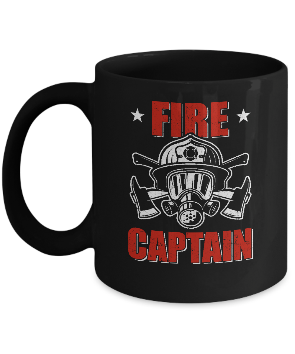 Fire Captain Fireman Dad Firefighter Gift Mug-Coffee Mug-11oz Mug-Black