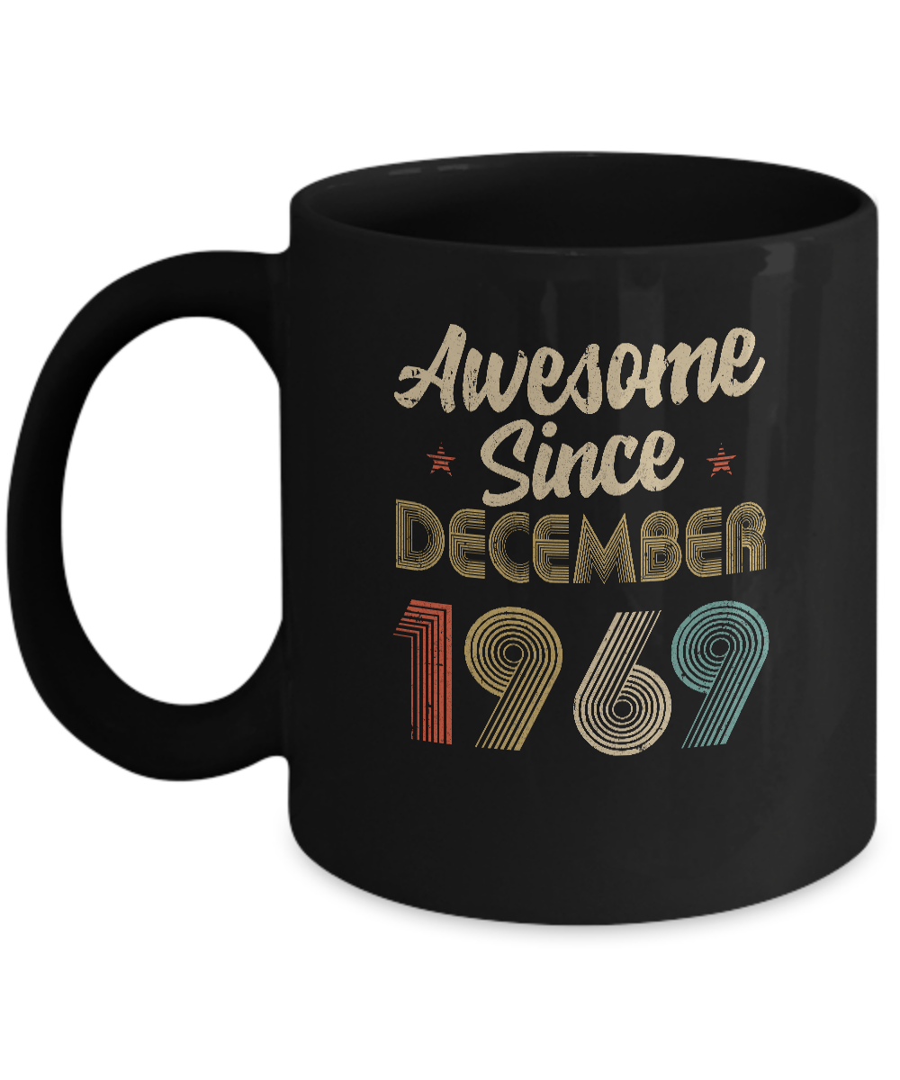 Awesome Since December 1969 Vintage 52th Birthday Gifts Mug-Coffee Mug-11oz Mug-Black