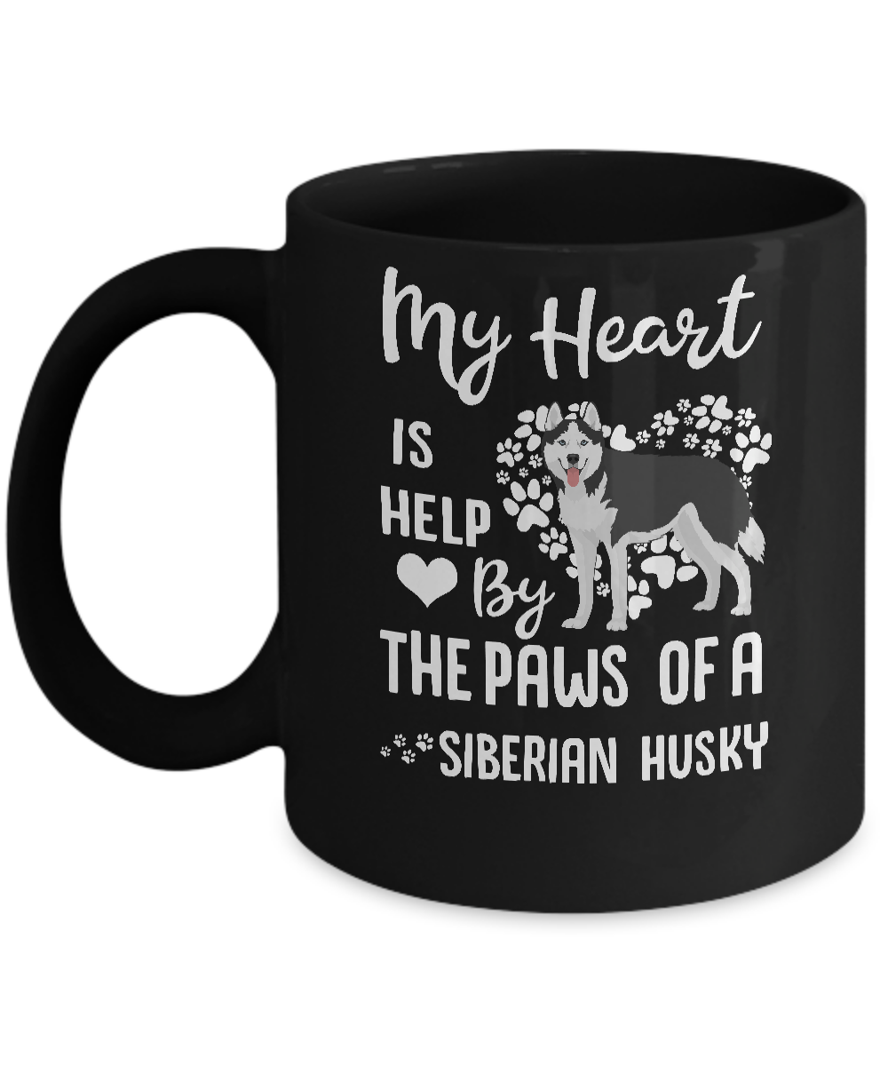 My Heart Is Held By The Paws Of A Siberian Husky Lover Mug