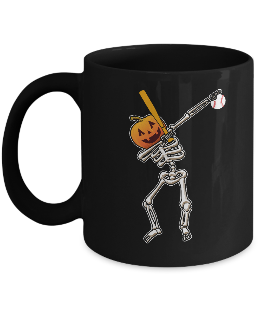 Halloween Dabbing Skeleton Baseball Mug