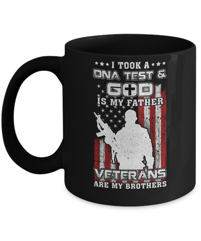 I Took A Dna Test God Is My Father Veterans Brothers Mug-Coffee Mug-11oz Mug-Black